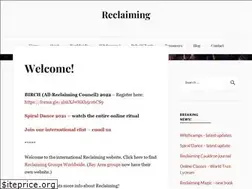 Sites similar to reclaiming.org