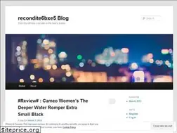 Sites similar to recondite6bxe5.wordpress.com