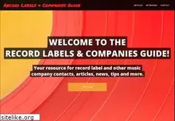 Sites similar to record-labels-companies-guide.com