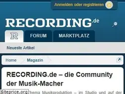 Sites similar to recording.de