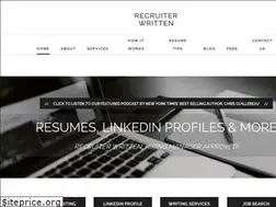 Sites similar to recruiterwritten.com