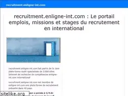 Sites similar to recruitment.enligne-int.com