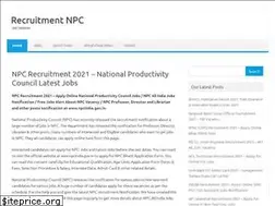 Sites similar to recruitmentnpc.in