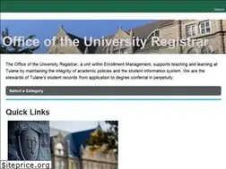 Sites similar to registrar.tulane.edu
