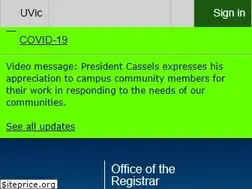 Sites similar to registrar.uvic.ca