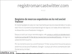 Sites similar to registromarcastwitter.com