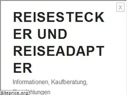Sites similar to reisestecker-adapter.de
