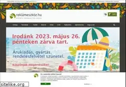 Sites similar to reklameszkoz.hu