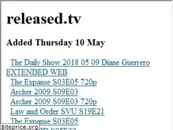 Sites similar to released.tv