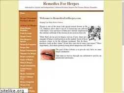 Sites similar to remediesforherpes.com
