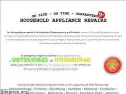 Sites similar to repairmyappliance.co.za
