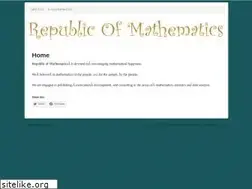 Sites similar to republicofmath.com