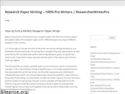 Sites similar to researcheswritespro.com