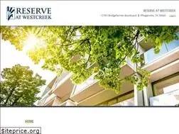 Sites similar to reserveatwestcreek.com