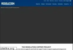 Sites similar to resolutioncopper.com