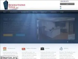Sites similar to resolutionstitle.com