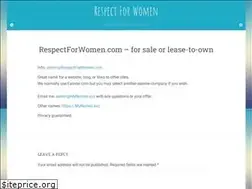 Sites similar to respectforwomen.com