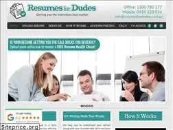 Sites similar to resumesfordudes.com.au