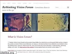 Sites similar to rethinkingvisionforum.wordpress.com