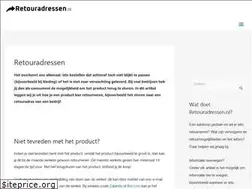 Sites similar to retouradressen.nl