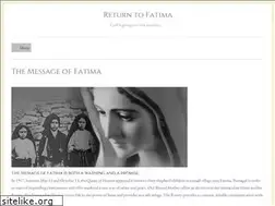 Sites similar to returntofatima.org