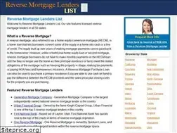 Sites similar to reversemortgagelenderslist.com