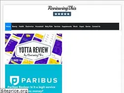 Sites similar to reviewingthis.com