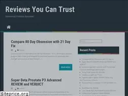 Sites similar to reviewsyoucantrust.net
