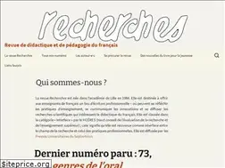 Sites similar to revue-recherches.fr