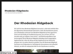 Sites similar to rhodesianridgebacks.org