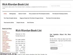 Sites similar to rickriordanbooklist.com