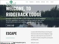 Sites similar to ridgebacklodge.com