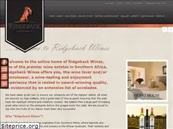 Sites similar to ridgebackwines.co.za