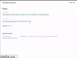 Sites similar to rishabhrd.github.io