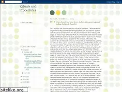 Sites similar to ritualsandprocedures.blogspot.com