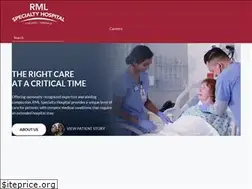 Sites similar to rmlspecialtyhospital.org