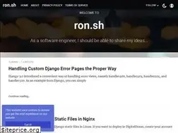 Sites similar to ron.sh