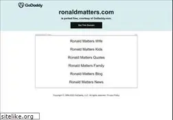Sites similar to ronaldmatters.com