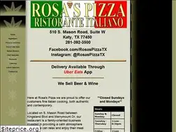 Sites similar to rosaspizzeriatx.com