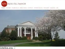 Sites similar to rosehillmanor.com