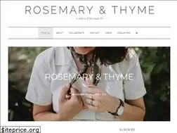 Sites similar to rosemary-and-thyme.com