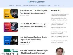 Sites similar to routerloginlist.com