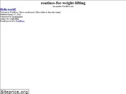 Sites similar to routines-for-weight-lifting.com