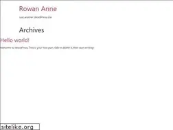 Sites similar to rowananne.com