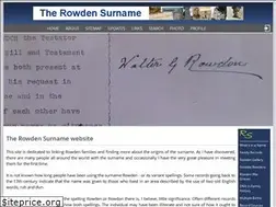 Sites similar to rowdensurname.org