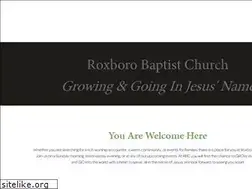 Sites similar to roxborobaptist.org
