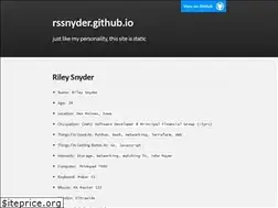 Sites similar to rssnyder.github.io