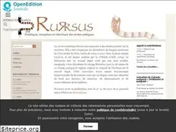 Sites similar to rursus.revues.org