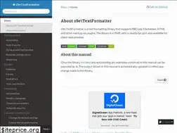 Sites similar to s9etextformatter.readthedocs.io