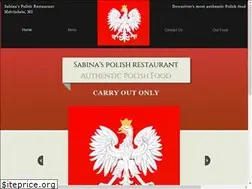 Sites similar to sabinaspolishrestaurant.com